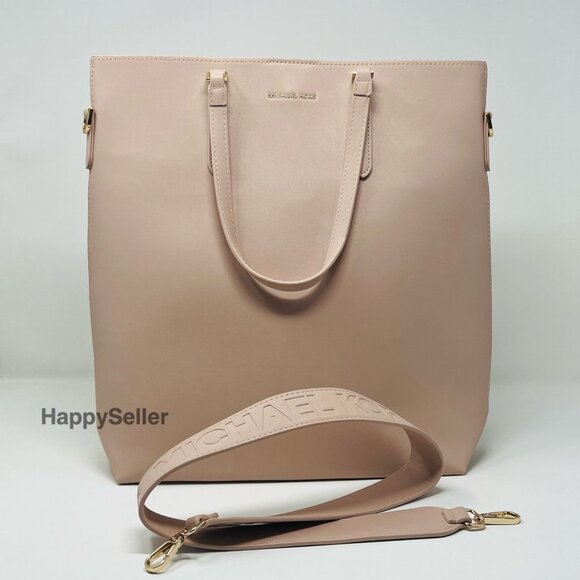 Michael Kors Tote Bag Handbag Purse Crossbody Strap Blush Pink Travel NEW - Picture 11 of 14